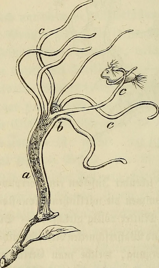 An illustration from Mikroskopische Bilder : Naturansichten aus dem kleinsten Raume ; ein Gemälde des Mikrokosmus in seinen Gestalten und Gesetzen, 1853, leaf 305