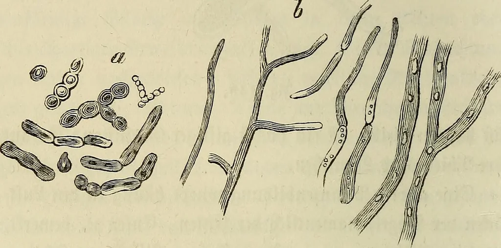 An illustration from Mikroskopische Bilder : Naturansichten aus dem kleinsten Raume ; ein Gemälde des Mikrokosmus in seinen Gestalten und Gesetzen, 1853, leaf 345