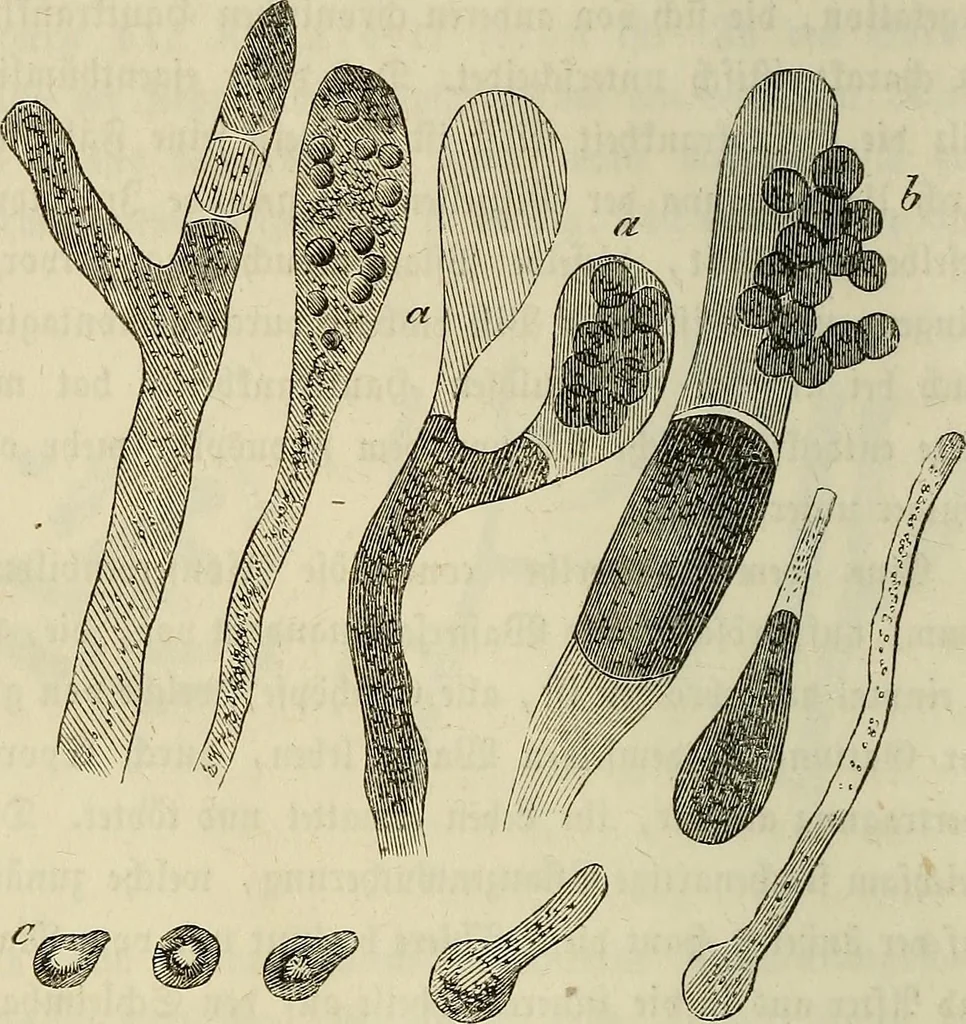 An illustration from Mikroskopische Bilder : Naturansichten aus dem kleinsten Raume ; ein Gemälde des Mikrokosmus in seinen Gestalten und Gesetzen, 1853, leaf 347