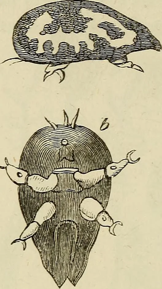 An illustration from Mikroskopische Bilder : Naturansichten aus dem kleinsten Raume ; ein Gemälde des Mikrokosmus in seinen Gestalten und Gesetzen, 1853, leaf 353