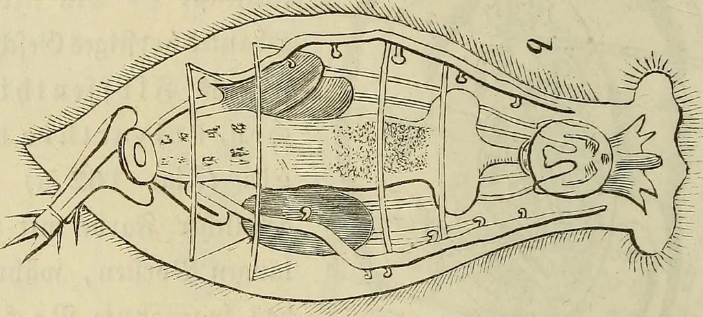 An illustration from Mikroskopische Bilder : Naturansichten aus dem kleinsten Raume ; ein Gemälde des Mikrokosmus in seinen Gestalten und Gesetzen, 1853, leaf 395