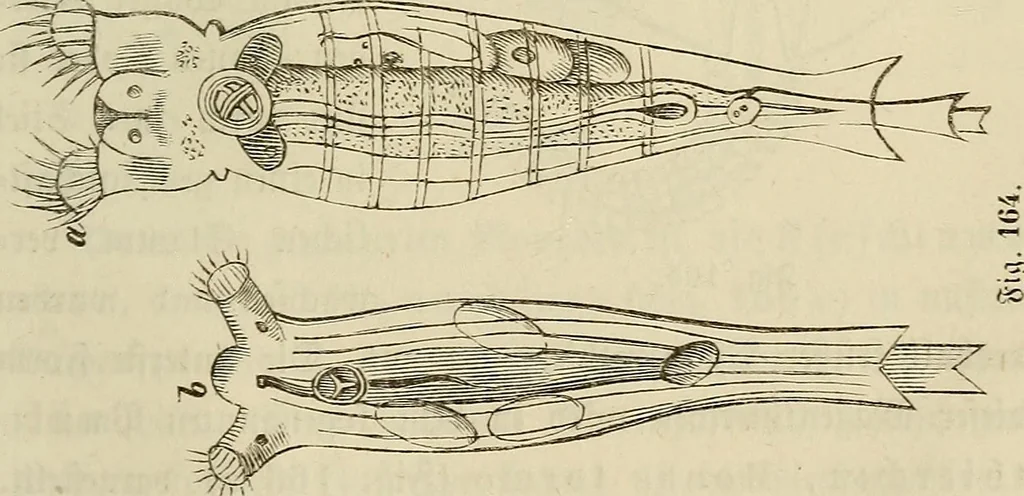 An illustration from Mikroskopische Bilder : Naturansichten aus dem kleinsten Raume ; ein Gemälde des Mikrokosmus in seinen Gestalten und Gesetzen, 1853, leaf 396
