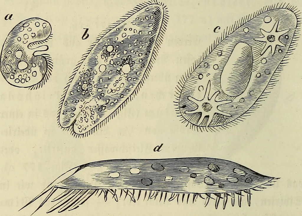 An illustration from Mikroskopische Bilder : Naturansichten aus dem kleinsten Raume ; ein Gemälde des Mikrokosmus in seinen Gestalten und Gesetzen, 1853, leaf 413