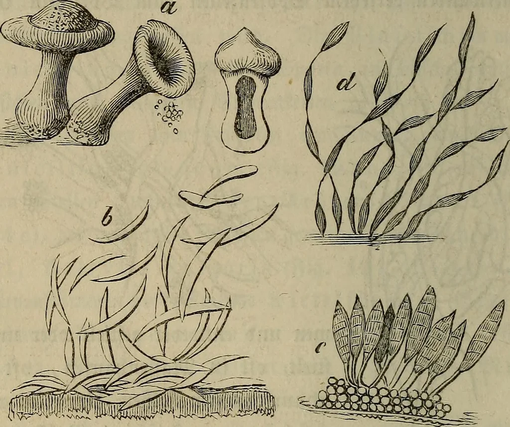 An illustration from Mikroskopische Bilder : Naturansichten aus dem kleinsten Raume ; ein Gemälde des Mikrokosmus in seinen Gestalten und Gesetzen, 1853, leaf 439