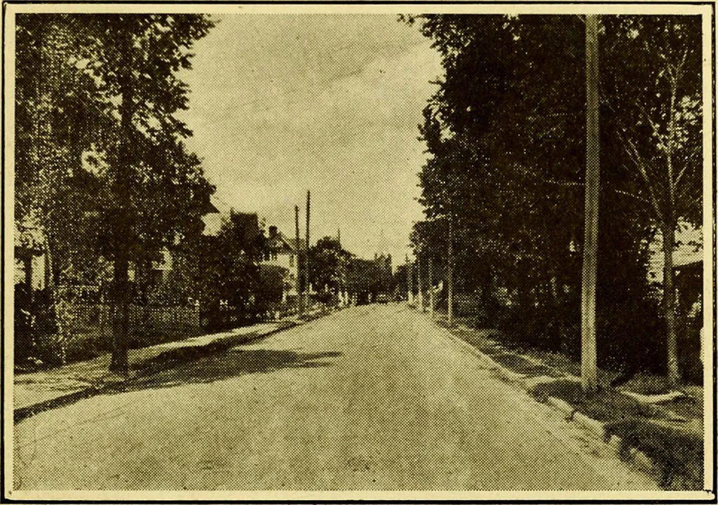 An illustration from Milestones along the color line : a souvenir of Durham, N.C., showing the progress of a race, 1922, leaf 30