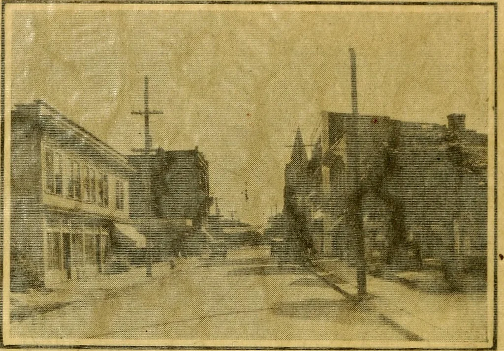 An illustration from Milestones along the color line : a souvenir of Durham, N.C., showing the progress of a race, 1922, leaf 39