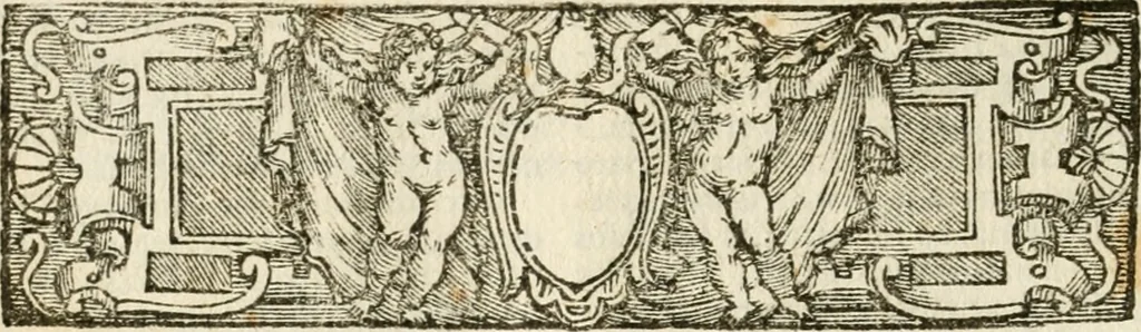 An illustration from Militarium ordinum origines, statuta, symbola, et insignia, iconibus, additis genuinis : hac editione multorum ordinum, & quoquot extitere, accessione locupletata, serie[que] temporum distributa, 1623, leaf 107