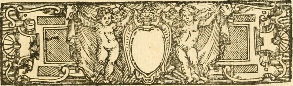An illustration from Militarium ordinum origines, statuta, symbola, et insignia, iconibus, additis genuinis : hac editione multorum ordinum, & quoquot extitere, accessione locupletata, serie[que] temporum distributa, 1623, leaf 16