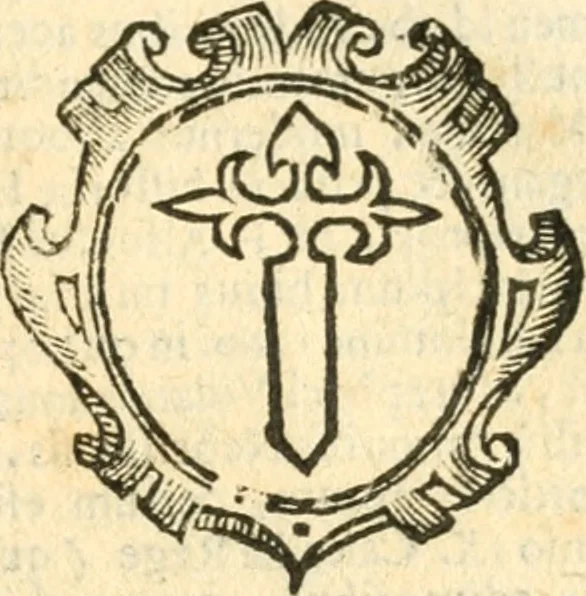 An illustration from Militarium ordinum origines, statuta, symbola, et insignia, iconibus, additis genuinis : hac editione multorum ordinum, & quoquot extitere, accessione locupletata, serie[que] temporum distributa, 1623, leaf 56