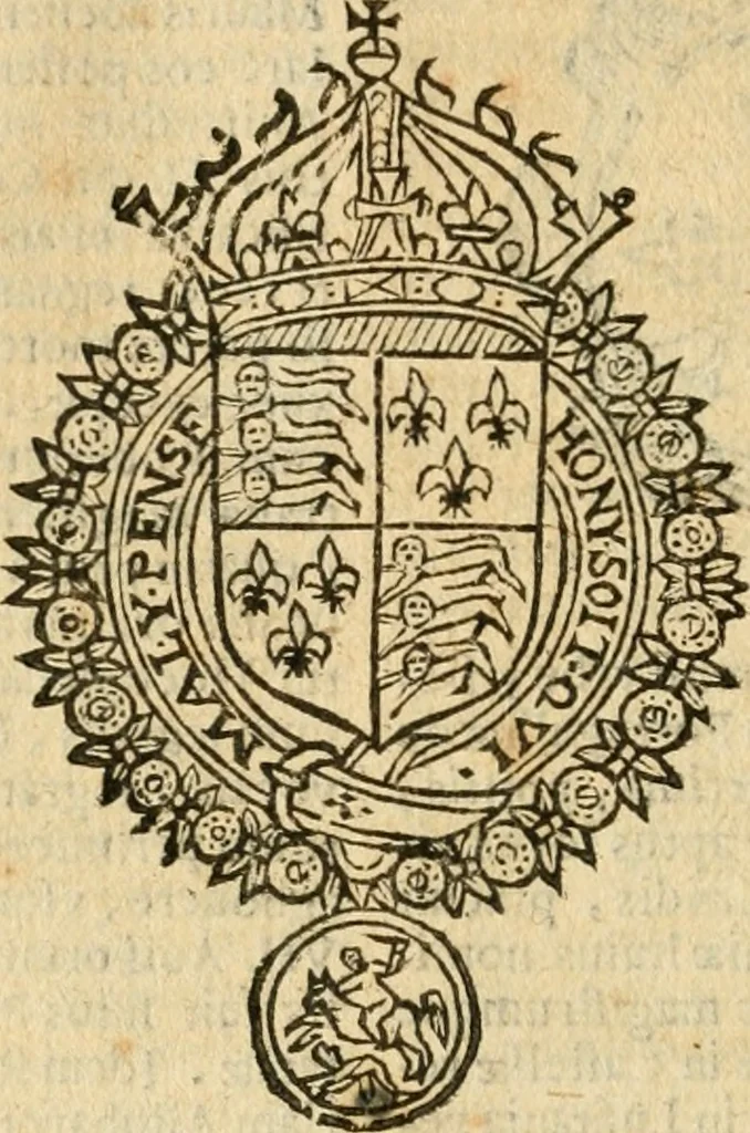 An illustration from Militarium ordinum origines, statuta, symbola, et insignia, iconibus, additis genuinis : hac editione multorum ordinum, & quoquot extitere, accessione locupletata, serie[que] temporum distributa, 1623, leaf 67