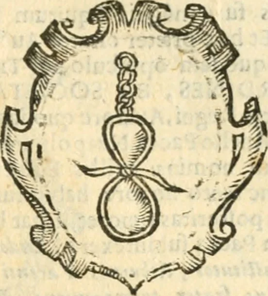 An illustration from Militarium ordinum origines, statuta, symbola, et insignia, iconibus, additis genuinis : hac editione multorum ordinum, & quoquot extitere, accessione locupletata, serie[que] temporum distributa, 1623, leaf 70