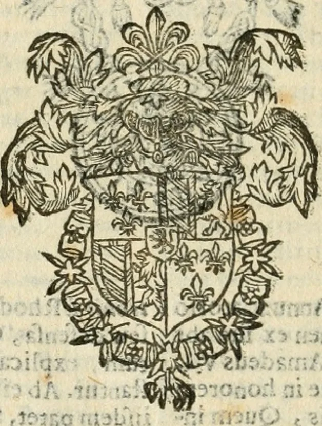 An illustration from Militarium ordinum origines, statuta, symbola, et insignia, iconibus, additis genuinis : hac editione multorum ordinum, & quoquot extitere, accessione locupletata, serie[que] temporum distributa, 1623, leaf 73