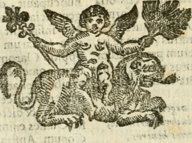An illustration from Militarium ordinum origines, statuta, symbola, et insignia, iconibus, additis genuinis : hac editione multorum ordinum, & quoquot extitere, accessione locupletata, serie[que] temporum distributa, 1623, leaf 77