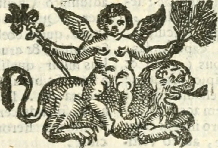 An illustration from Militarium ordinum origines, statuta, symbola, et insignia, iconibus, additis genuinis : hac editione multorum ordinum, & quoquot extitere, accessione locupletata, serie[que] temporum distributa, 1623, leaf 84