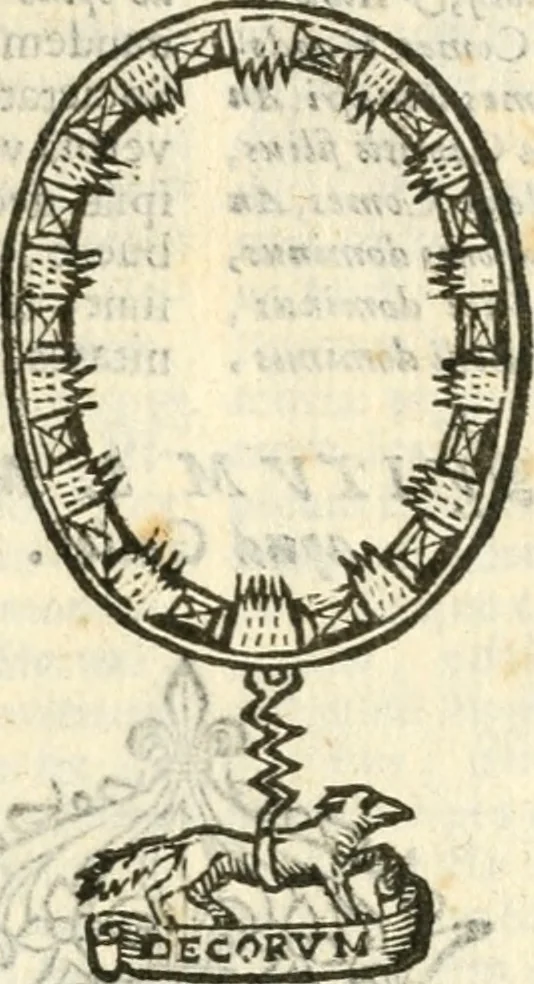 An illustration from Militarium ordinum origines, statuta, symbola, et insignia, iconibus, additis genuinis : hac editione multorum ordinum, & quoquot extitere, accessione locupletata, serie[que] temporum distributa, 1623, leaf 92