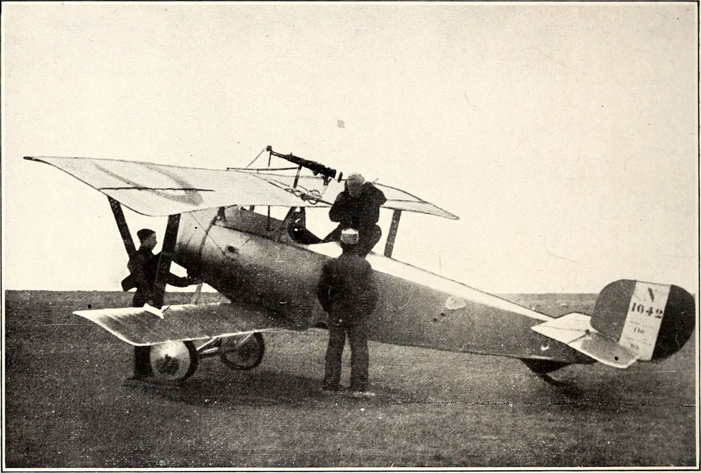 An illustration from Military aeroplanes, simplified, enlarged; an explanatory consideration of their characteristics, performances, construction, maintenance, and operation, specifically arranged for the use of aviators and students, 1918, leaf 13
