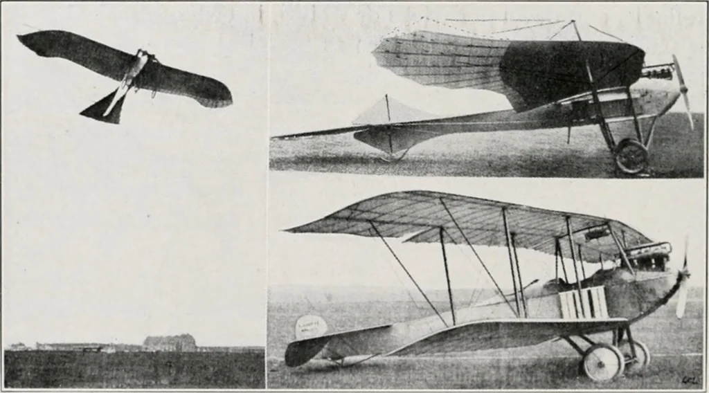 An illustration from Military aeroplanes; an explanatory consideration of their characteristics, performances, construction, maintenance, and operation, for the use of aviators, 1918, leaf 173