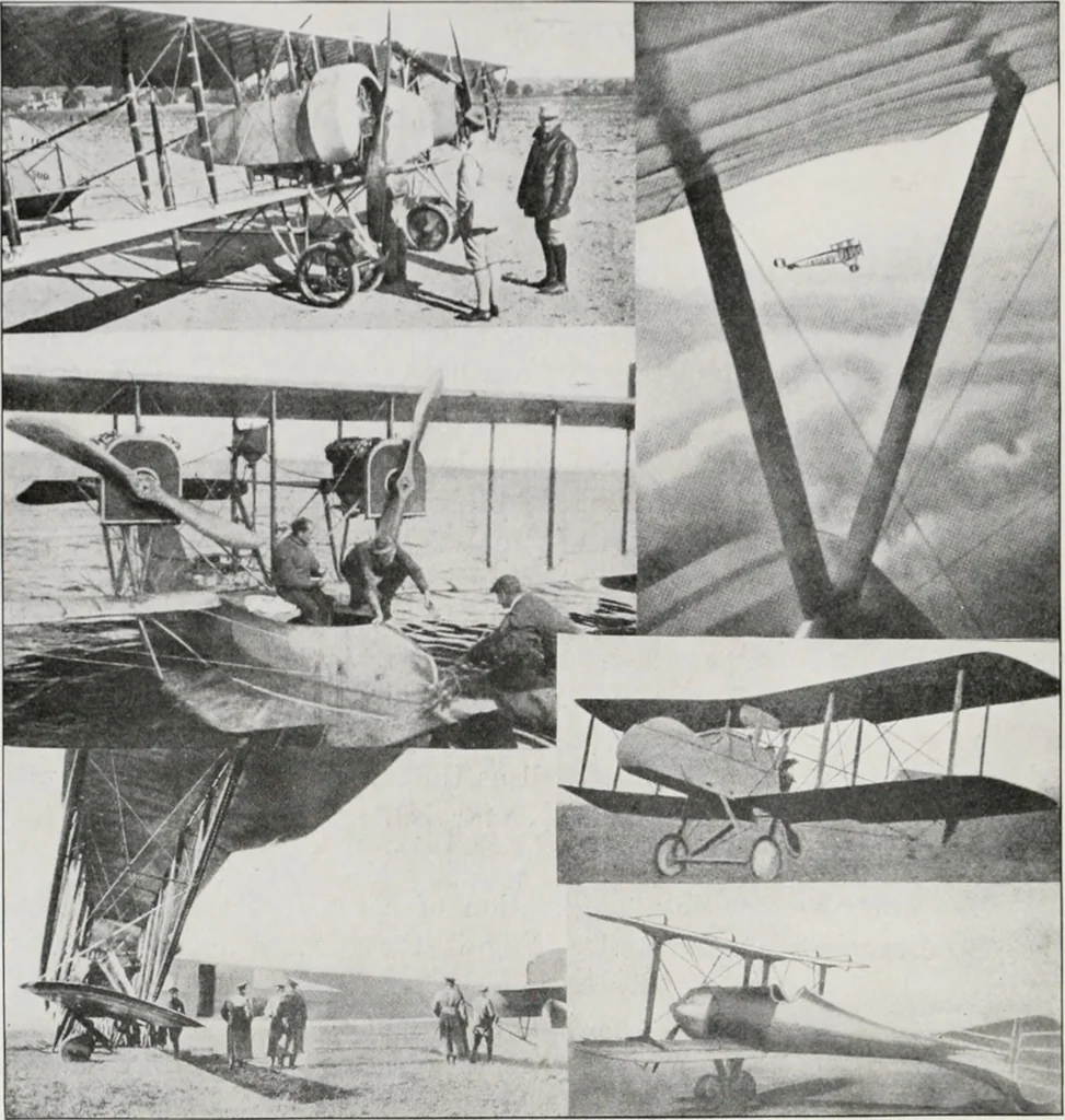 An illustration from Military aeroplanes; an explanatory consideration of their characteristics, performances, construction, maintenance, and operation, for the use of aviators, 1918, leaf 181