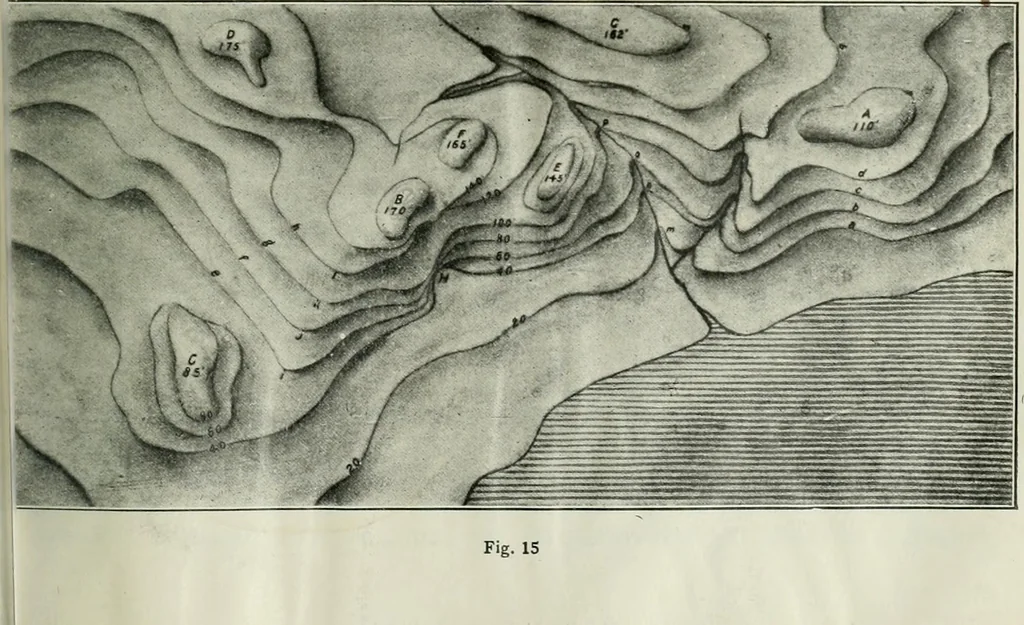 An illustration from Military sketching and map reading for non-commissioned officers, 1915, leaf 42