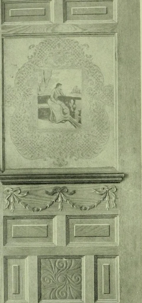 An illustration from Millwork catalogue : makers of the original patent dowelled doors, sash, blinds, fine interior finish, store and office fixtures, bank counters, dealers in lumber, etc, 1904, leaf 101