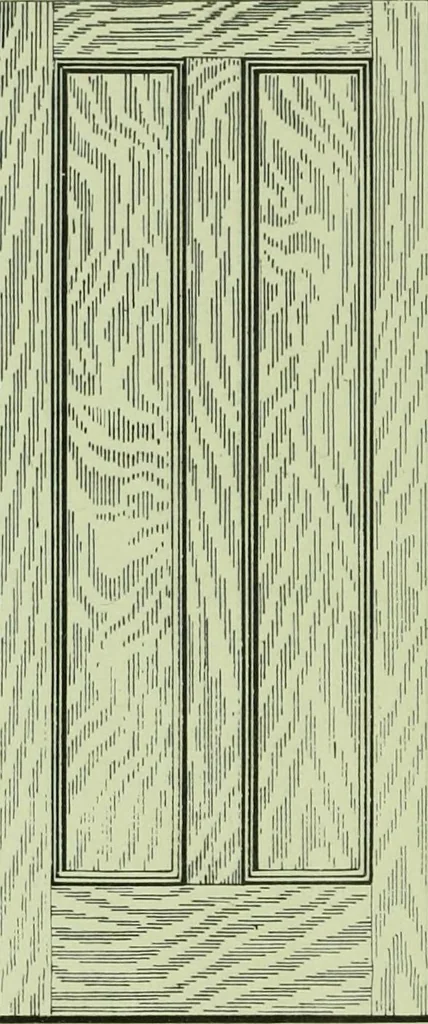 An illustration from Millwork catalogue : makers of the original patent dowelled doors, sash, blinds, fine interior finish, store and office fixtures, bank counters, dealers in lumber, etc, 1904, leaf 109