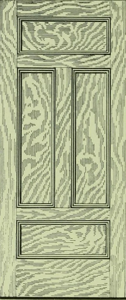 An illustration from Millwork catalogue : makers of the original patent dowelled doors, sash, blinds, fine interior finish, store and office fixtures, bank counters, dealers in lumber, etc, 1904, leaf 109