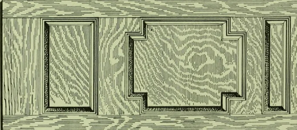 An illustration from Millwork catalogue : makers of the original patent dowelled doors, sash, blinds, fine interior finish, store and office fixtures, bank counters, dealers in lumber, etc, 1904, leaf 110