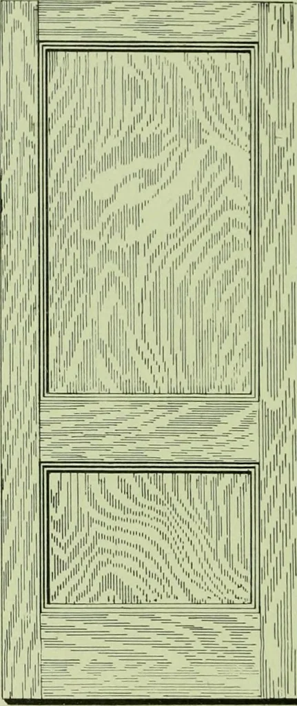 An illustration from Millwork catalogue : makers of the original patent dowelled doors, sash, blinds, fine interior finish, store and office fixtures, bank counters, dealers in lumber, etc, 1904, leaf 111