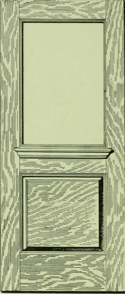 An illustration from Millwork catalogue : makers of the original patent dowelled doors, sash, blinds, fine interior finish, store and office fixtures, bank counters, dealers in lumber, etc, 1904, leaf 113
