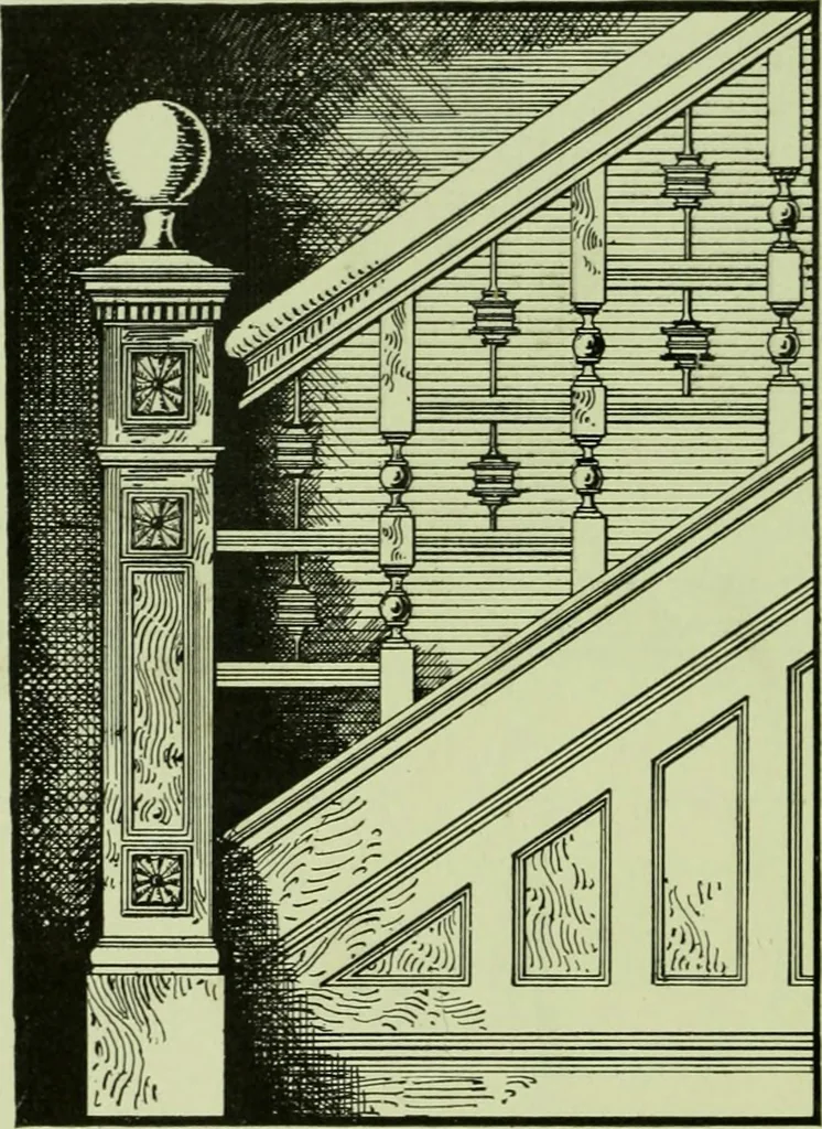 An illustration from Millwork catalogue : makers of the original patent dowelled doors, sash, blinds, fine interior finish, store and office fixtures, bank counters, dealers in lumber, etc, 1904, leaf 131