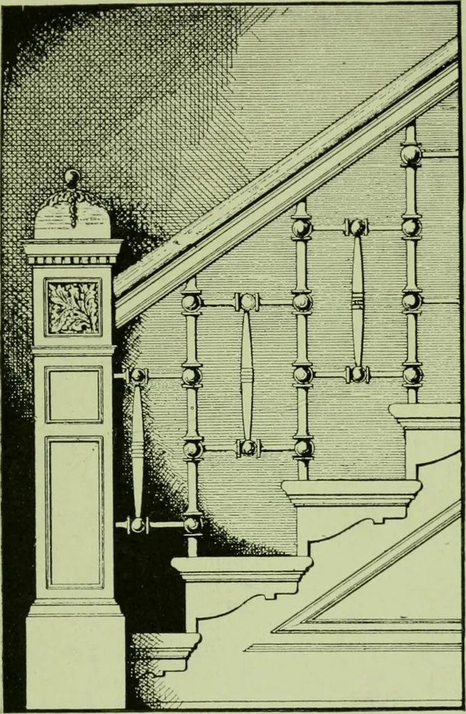 An illustration from Millwork catalogue : makers of the original patent dowelled doors, sash, blinds, fine interior finish, store and office fixtures, bank counters, dealers in lumber, etc, 1904, leaf 132