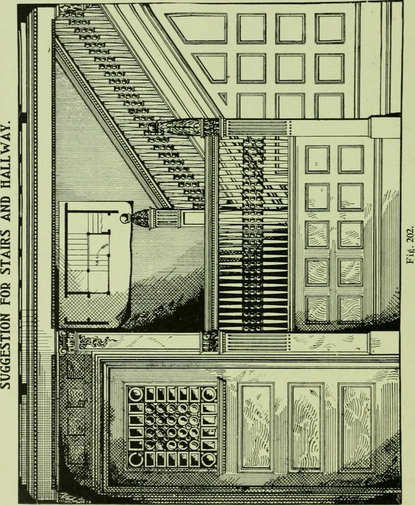 An illustration from Millwork catalogue : makers of the original patent dowelled doors, sash, blinds, fine interior finish, store and office fixtures, bank counters, dealers in lumber, etc, 1904, leaf 133