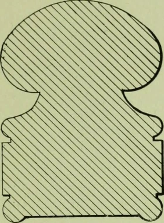 An illustration from Millwork catalogue : makers of the original patent dowelled doors, sash, blinds, fine interior finish, store and office fixtures, bank counters, dealers in lumber, etc, 1904, leaf 144