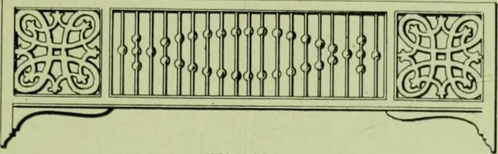 An illustration from Millwork catalogue : makers of the original patent dowelled doors, sash, blinds, fine interior finish, store and office fixtures, bank counters, dealers in lumber, etc, 1904, leaf 146