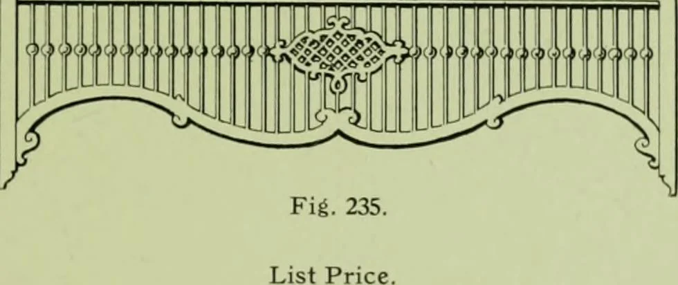An illustration from Millwork catalogue : makers of the original patent dowelled doors, sash, blinds, fine interior finish, store and office fixtures, bank counters, dealers in lumber, etc, 1904, leaf 146