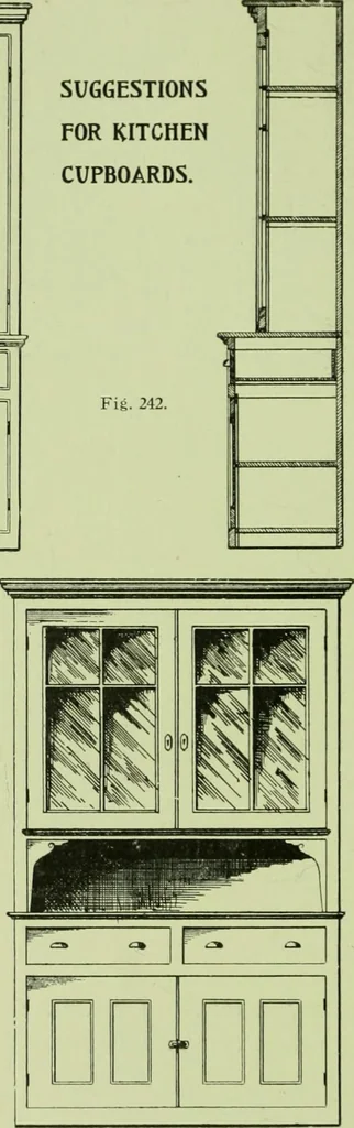 An illustration from Millwork catalogue : makers of the original patent dowelled doors, sash, blinds, fine interior finish, store and office fixtures, bank counters, dealers in lumber, etc, 1904, leaf 151