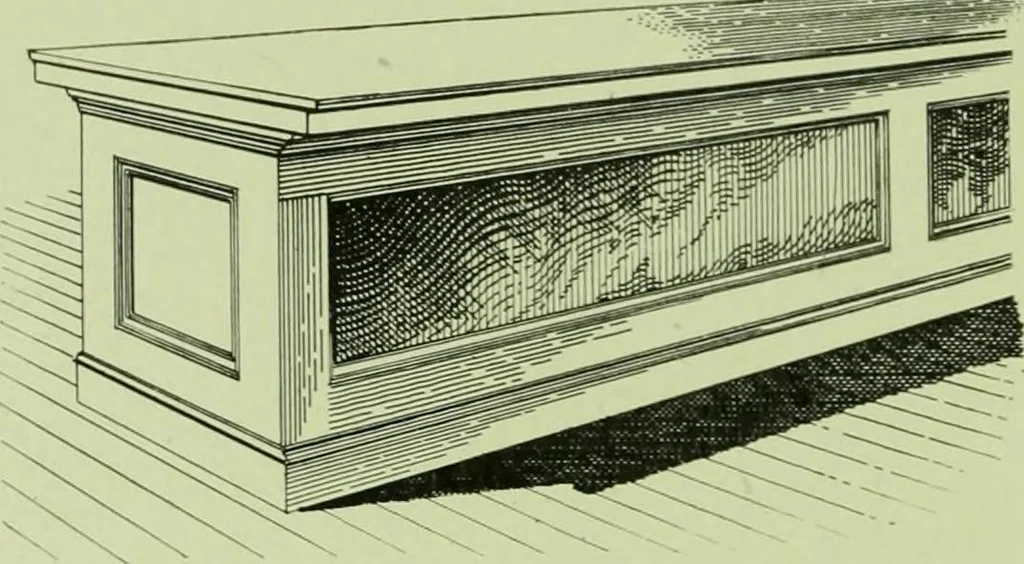 An illustration from Millwork catalogue : makers of the original patent dowelled doors, sash, blinds, fine interior finish, store and office fixtures, bank counters, dealers in lumber, etc, 1904, leaf 159
