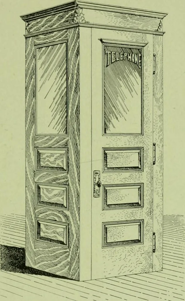 An illustration from Millwork catalogue : makers of the original patent dowelled doors, sash, blinds, fine interior finish, store and office fixtures, bank counters, dealers in lumber, etc, 1904, leaf 164