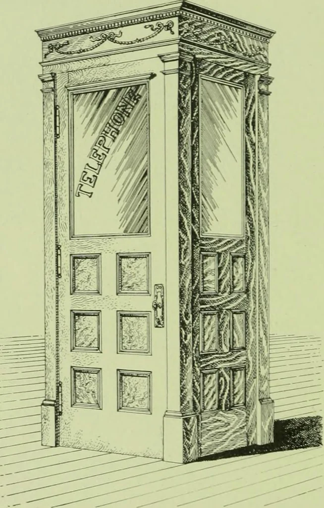 An illustration from Millwork catalogue : makers of the original patent dowelled doors, sash, blinds, fine interior finish, store and office fixtures, bank counters, dealers in lumber, etc, 1904, leaf 165