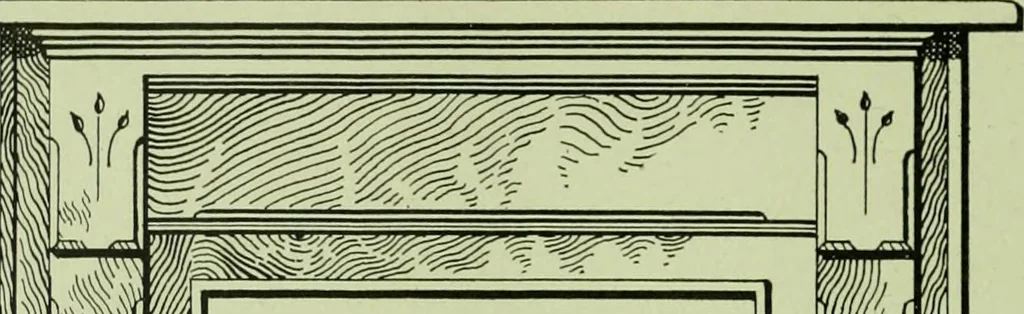 An illustration from Millwork catalogue : makers of the original patent dowelled doors, sash, blinds, fine interior finish, store and office fixtures, bank counters, dealers in lumber, etc, 1904, leaf 167