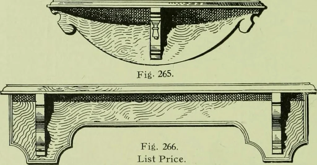 An illustration from Millwork catalogue : makers of the original patent dowelled doors, sash, blinds, fine interior finish, store and office fixtures, bank counters, dealers in lumber, etc, 1904, leaf 167