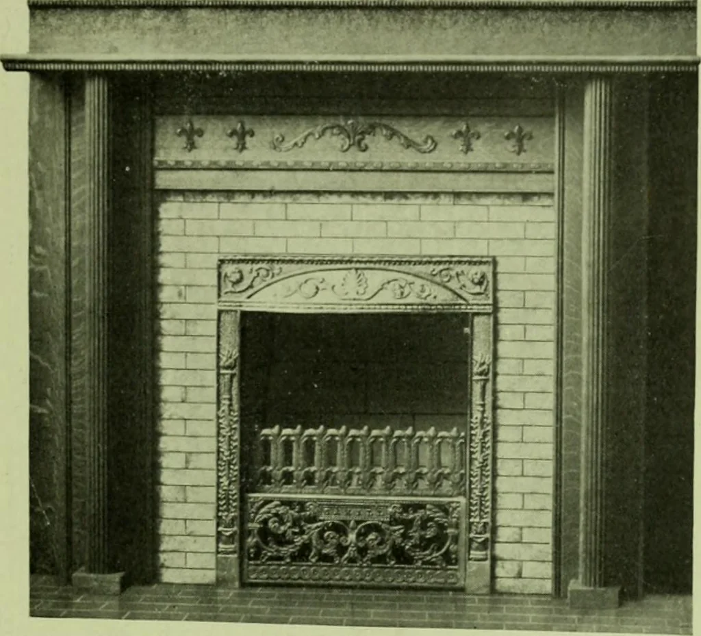 An illustration from Millwork catalogue : makers of the original patent dowelled doors, sash, blinds, fine interior finish, store and office fixtures, bank counters, dealers in lumber, etc, 1904, leaf 168