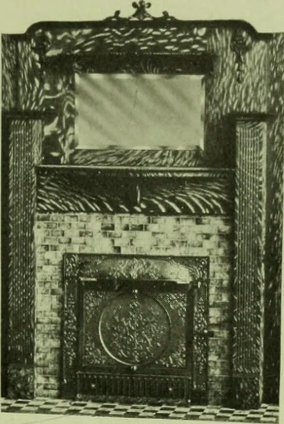An illustration from Millwork catalogue : makers of the original patent dowelled doors, sash, blinds, fine interior finish, store and office fixtures, bank counters, dealers in lumber, etc, 1904, leaf 172