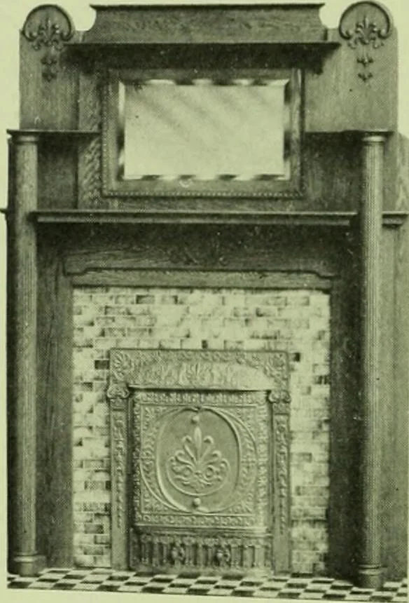 An illustration from Millwork catalogue : makers of the original patent dowelled doors, sash, blinds, fine interior finish, store and office fixtures, bank counters, dealers in lumber, etc, 1904, leaf 173