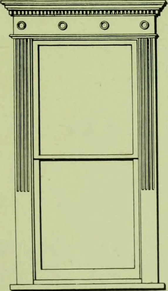 An illustration from Millwork catalogue : makers of the original patent dowelled doors, sash, blinds, fine interior finish, store and office fixtures, bank counters, dealers in lumber, etc, 1904, leaf 174