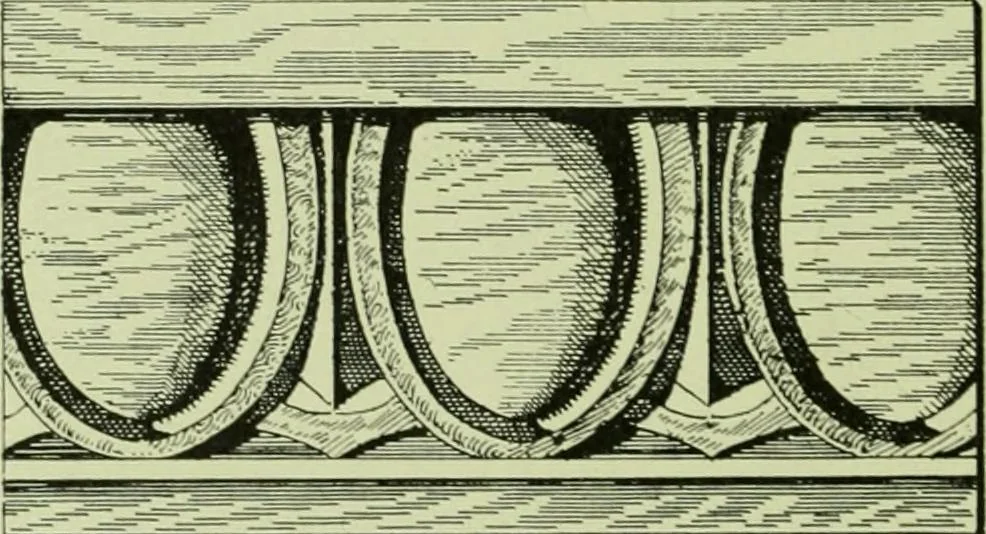 An illustration from Millwork catalogue : makers of the original patent dowelled doors, sash, blinds, fine interior finish, store and office fixtures, bank counters, dealers in lumber, etc, 1904, leaf 181