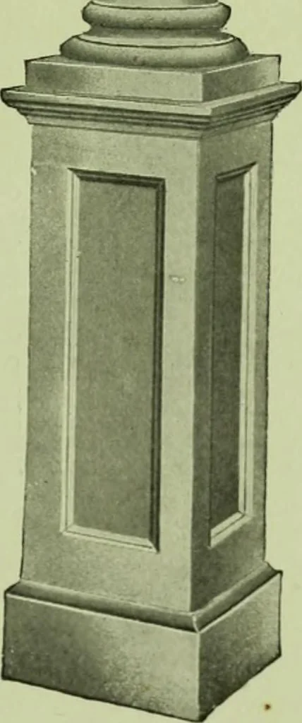An illustration from Millwork catalogue : makers of the original patent dowelled doors, sash, blinds, fine interior finish, store and office fixtures, bank counters, dealers in lumber, etc, 1904, leaf 186
