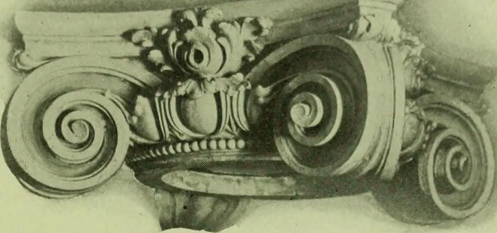 An illustration from Millwork catalogue : makers of the original patent dowelled doors, sash, blinds, fine interior finish, store and office fixtures, bank counters, dealers in lumber, etc, 1904, leaf 190