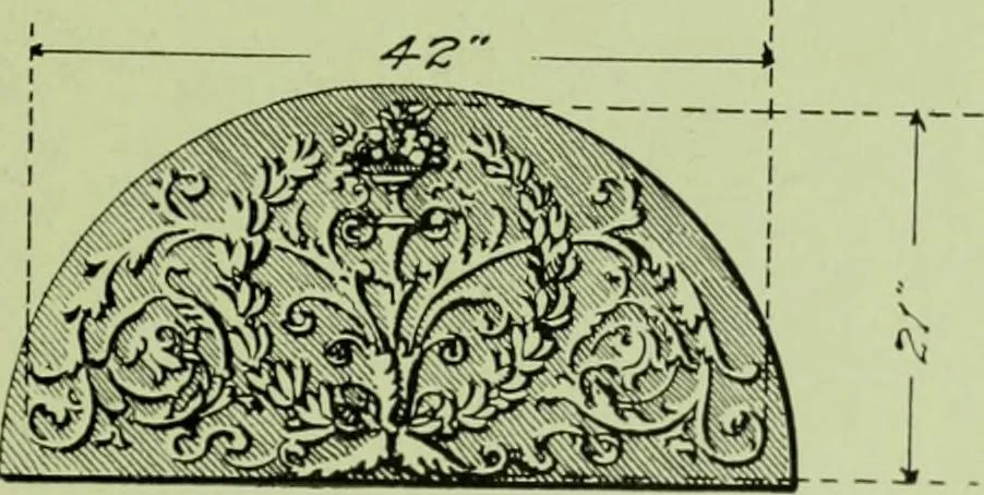 An illustration from Millwork catalogue : makers of the original patent dowelled doors, sash, blinds, fine interior finish, store and office fixtures, bank counters, dealers in lumber, etc, 1904, leaf 194