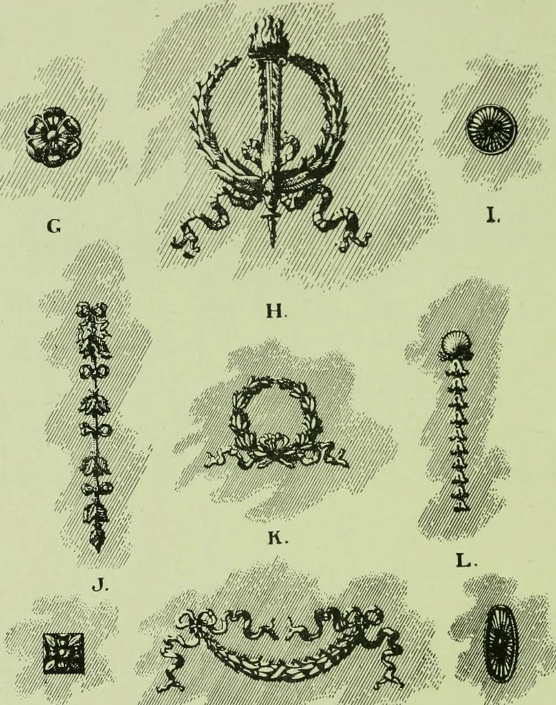 An illustration from Millwork catalogue : makers of the original patent dowelled doors, sash, blinds, fine interior finish, store and office fixtures, bank counters, dealers in lumber, etc, 1904, leaf 195